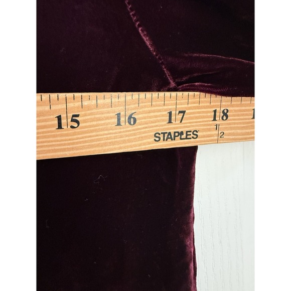 Peek Fleur Des Champs Dress Girls Sz 12 crushed velvet Burgundy Holiday silk - Picture 7 of 8